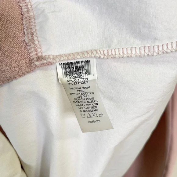 TWO BY VINCE CAMUTO | LAYERED DUSTY  ROSE PINK LONG SLEEVE TOP - Picture 12 of 13